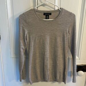 Gray banana republic extra fine merino wool sweater